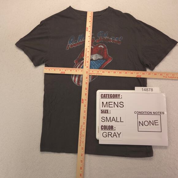 The Rolling Stones Band Crew Neck Short Sleeve T Shirt Mens Size Small S Gray - Picture 5 of 9